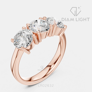 Bague de mariage ronde 2,10 carats, bijoux fins, certifiée IGI, or blanc 14 carats, diamant de laboratoire, bague de fiançailles et d'anniversaire - Product Image 4