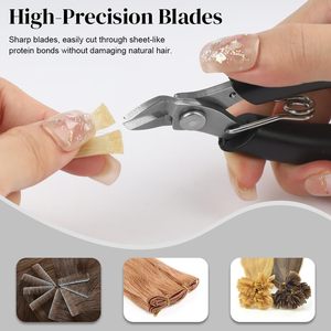 Pinza Profesional de Alta Calidad de Acero Inoxidable para Cortar y Remover Extensiones de Cabello, Mango Blanco, Uso en Salón, Precio de Fábrica OEM - Product Image 6