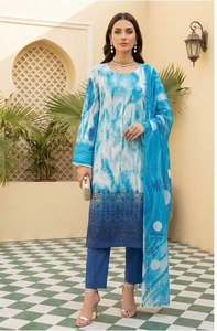 Trajes de algodón/tela de lino de diseño para mujer, shalwar kameez, para verano, ropa femenina, trajes bordados de algodón/tela de lino - Product Image 4