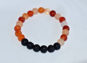 Premium Lava Stone Diffuser Carnelian <b>Bracelet</b> <b>Healing</b> Energy Stress Relief Fashion - Product Image 2