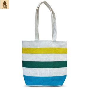 Sac de plage en jute naturel non laminé, sac de voyage, 42x32x14 cm, logo personnalisé, vente en gros, OEM, marque privée, modèle SDPK006 - Product Image 3