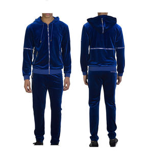 Conjunto Deportivo de Terciopelo Personalizado para Hombre, Diseño Unisex, Bordado, 2 Piezas, Talla Grande, Cálido - Product Image 1