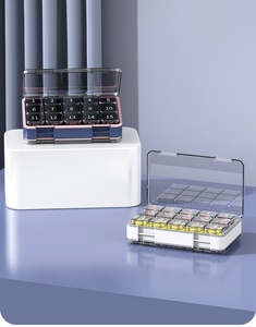 Organisateur de pilules mensuel avec design anti-humidité et anneau en silicone - Product Image 2