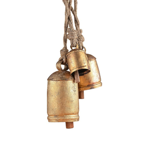 Cloche de Noël vintage en fer forgé, ornement rustique en métal, cloche suspendue avec corde en jute, décoration de ferme pour les fêtes - Product Image 5