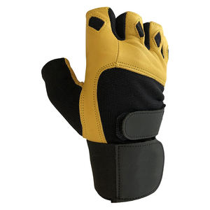 Gants de musculation légers pour homme, couleur jaune et noir, pour la musculation, le fitness, la protection des poignets, gants de sécurité - Product Image 3