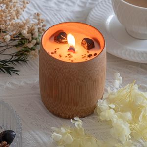 Bougie parfumée dans une tasse en bambou nouvelle tendance prix le moins cher bougies en pot naturelles écologiques fabriquées au Vietnam - Product Image 6
