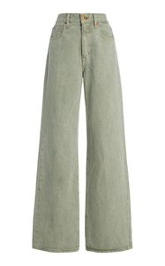Pantalones Vaqueros de Cintura Alta, Pantalones Anchos de Pierna Ancha, Pantalones Casuales Sólidos para Mujer - Product Image 4