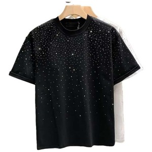 T-shirt Homme Streetwear Luxe Personnalisable en Coton avec Strass – Coupe Oversize – Nouvelle Collection – Vente Flash - Product Image 1