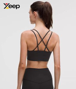 เสื้อชั้นในกีฬาโยคะคุณภาพสูงสำหรับผู้หญิง XEEP รุ่น XC-SB-116 แบบเรียบง่าย ระบายอากาศได้ดี สายปรับได้ แผ่นรองถอดออกได้ รองรับได้ดีเยี่ยม แห้งเร็ว - Product Image 2