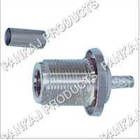 N-Buchse Crimpverbinder 50 Ohm HF-Koaxial-Panelmontageadapter mit O-Ring und wasserdichter Mutter für drahtlose Antennenanschlüsse