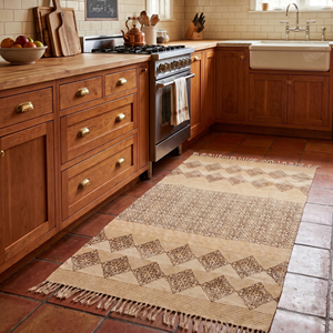 Alfombra de Área de Algodón Tejida a Mano con Patrón Geométrico Bohemio, Lavable, Antideslizante, para Sala de Estar, Dormitorio, Decoración del Hogar - Product Image 2