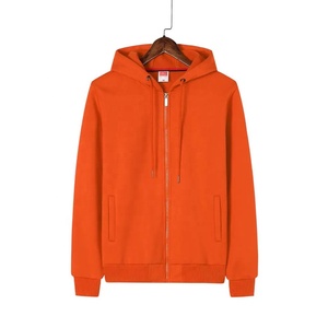 Sudadera con Capucha Roja para Hombre, Cierre de Cremallera, Color Sólido, Estilo Casual, Tejido de Punto, Corte Regular, para Otoño, con Bolsillos, 2027 - Product Image 5