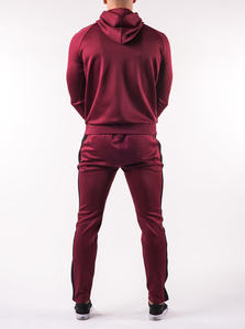Conjunto deportivo para hombre, sudadera con capucha de algodón y pantalones de chándal con cremallera completa, ropa informal personalizada. - Product Image 4