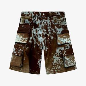 Pantalones Cortos de Cuero Auténtico de Pelo de Vaca Premium, Estilo Cargo con Pelo de Vaca, Pantalones de Piel de Animal con Manchas Marrones, Resistentes - Product Image 5