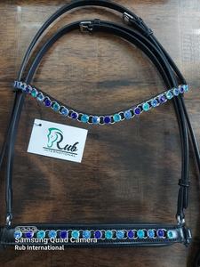 Bride de cheval intelligente fabriquée en usine en gros en cuir véritable passepoil large bride de dressage caractéristiques durables - Product Image 5