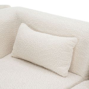 Divano Componibile Imbottito da 144 Pollici con Due Chaise Longue e Cinque Cuscini per Soggiorno (Vecchio SKU N719S00160) - Product Image 5