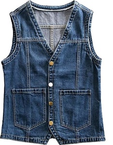 Chaleco de Motociclista de Mezclilla Negra para Hombre, Calidad Premium, Precio de Fábrica HARAZ, Ecológico, de Secado Rápido, Impermeable, con Diseño Paisley - Product Image 6