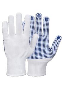Best-seller Gants de sécurité en coton blanc robuste Revêtement de construction en PVC à pois simple face Bonne prise en main pour les garages d'extérieur - Product Image 2