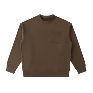 Sweat-shirts en molleton de coton polyester avec poche, col rond, unisexe, adultes et enfants, couleur unie, sublimation - Product Image 3