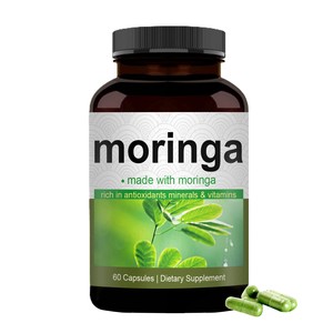 Capsule de feuilles de Moringa de haute qualité à base de plantes, 100 % naturelle, de qualité alimentaire, riche en antioxydants naturels - Product Image 1