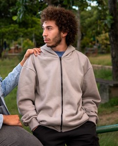 Custom Printed <b>Zip</b>-Up <b>Hoodie</b> Men's Oversized Streetwear Cotton Polyester French Terry Hooded Sweatshirt With Kangaroo <b>Pockets</b> - Product Image 4
