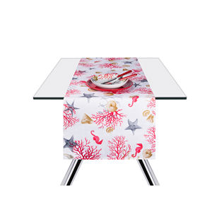 Chemin de table Excelsa en coton corail 45x140 cm multicolore - Product Image 3
