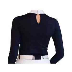 Chemise d'équitation pour femme, col rond, tissu respirant et anti-transpiration, qualité premium. - Product Image 5