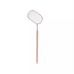 Rose Gold Oval <b>Makeup</b> <b>Mirror</b> With Long Handle 4 Colors Stainless Steel Cosmetic Tool For Beauty Application - Product Image 2