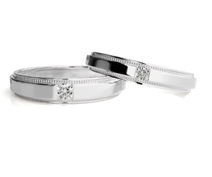 925 Sterling Silver Silver Plated Solitaire Minimalist <b>Couple</b> <b>Rings</b> - Product Image 1
