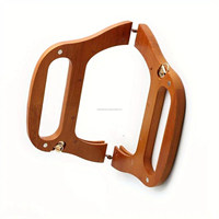 Poignée de sac en bois poli classique de qualité supérieure, en forme de U, acceptant les designs personnalisés, accessoires de fabrication de sacs DIY, modèle FWE-0012 Falak