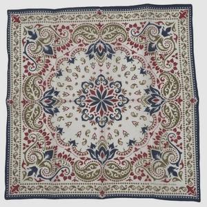 Bandana en coton et soie, carré, imprimé numériquement, fait main, personnalisable, faible MOQ, vente en gros, pour toutes les saisons, foulard de tête décontracté - Product Image 3