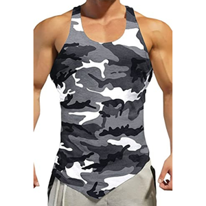 Camisetas de Tirantes de Algodón de Alta Calidad Personalizadas OEM para Hombre, Cuello Redondo, Sin Mangas, para Ejercicio, Deporte, Gimnasio, con Estampado - Product Image 2