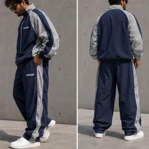 Conjunto Deportivo Cortavientos Extra Grande Personalizado para Hombre, Traje Deportivo Ligero de Nailon, Chaqueta con Cierre Completo, Pantalones Jogger - Product Image 5