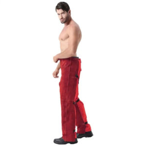 Pantalon de soudeur en cuir de vachette pleine fleur de qualité A pour la protection, pantalon de sécurité en cuir pour le soudage industriel - Product Image 1