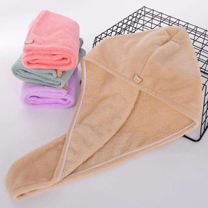 Wholesale High Quality Disposable Cooling Knitted Quick-Dry Solid Color <b>Stripe</b> 100% Cotton Hair Drying <b>Towel</b> - Product Image 4