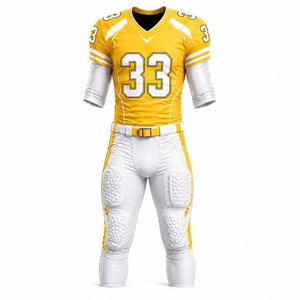 Vêtements de football américain en promotion : Ensemble maillot et pantalon personnalisés en tissu anti-humidité, uniforme de jeu d'équipe, fournisseur pour commandes en gros - Product Image 2