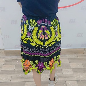 Summer Vacation Women's Embroidered <b>Skirt</b> Colorful Boho Floral Resort Clothing - Product Image 6