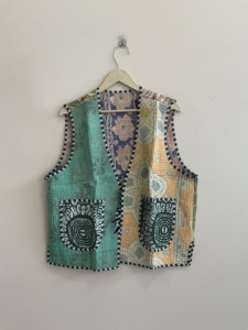 Handmade Vintage Traditional <b>Kantha</b> Women Vest Boho Waistcoat <b>Jacket</b> - Product Image 6