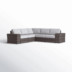 Sofá Seccional de Mimbre Reversible para Exteriores de 102 Pulgadas de Ancho con Cojines, Muebles de Patio Completamente Ensamblados - Product Image 2