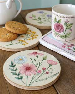 Posavasos de madera personalizados al por mayor con impresión en esmalte para regalos personalizados, recuerdos de boda y artículos promocionales corporativos - Product Image 5
