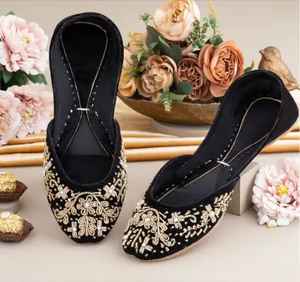Zapatos Khussa de Diseño Personalizado, Color Sólido, Hechos a Mano, para Mujeres, Bodas, Fiestas, Jutti Punjabi, Venta al Por Mayor, Sandalias Planas para Mujer - Product Image 1