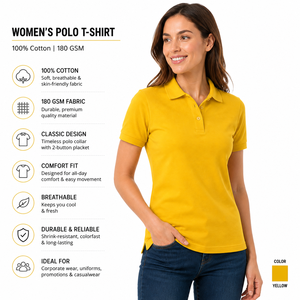 <b>Womens</b> Slim Fit for T-<b>Shirt</b> 100% Cotton 180 GSM Yellow Color Short <b>Sleeve</b> Breathable Soft Fabric Premium Quality Casual Wear - Product Image 2