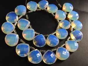 Cristal de Cuarzo Azul Ópalo Facetado en Forma de Lágrima, Piedra de Cristal Hecha a Mano para Hacer Joyas, Cuentas Sueltas en Forma de Corazón - Product Image 2