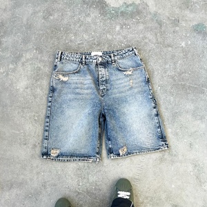 Pantalones Cortos de Mezclilla para Hombre, Estilo Denim Tears, Desgastados, Lavados, Moda Urbana, Verano, Casual, Proveedor OEM - Product Image 2