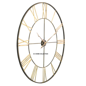 Modern Design Round Gold-Plated Metal Wall <b>Clock</b> Exclusive Style with Black Needles for Living Room <b>Bedroom</b> - Product Image 6
