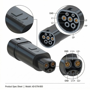 Adaptador de Carga Rápida DC GB/T a NACS para Vehículos Eléctricos, 500A 1000V, Convertidor IEC62196 para Autos Tesla Model 3, Y, S, X - Product Image 6