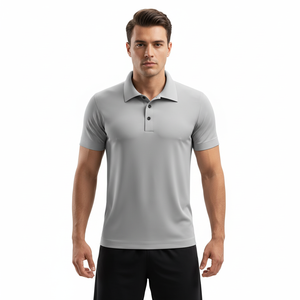 Camiseta Polo con Logotipo Personalizado, Camiseta Polo de Color Sólido, Camiseta Deportiva de Manga Corta para Golf, Camiseta Polo Bordada e Impresa para Hombre - Product Image 1