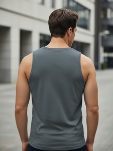 เสื้อกล้ามผ้าฝ้ายนุ่มพิเศษสำหรับผู้ชายเสื้อกล้ามสำหรับใส่ทุกวันใส่ในยิม - Product Image 6