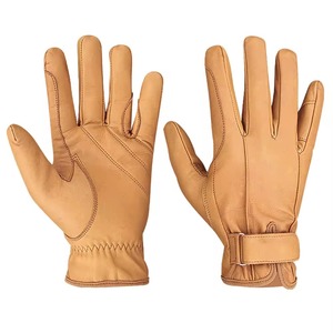 Custom Logo Goatskin Leather Horse Riding Gloves Anti-Slip Performance Sports Gloves for Outdoor Activities for Summer Winter - Product Image 2