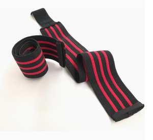 Bandes de maintien réglables pour poignets avec fermeture Velcro pour la musculation, unisexe, noir et rouge, sangles de soutien élastiques - Product Image 2